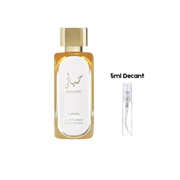 Lattafa Hayaati Gold Elxir 5ml Decant (75 Sprays)